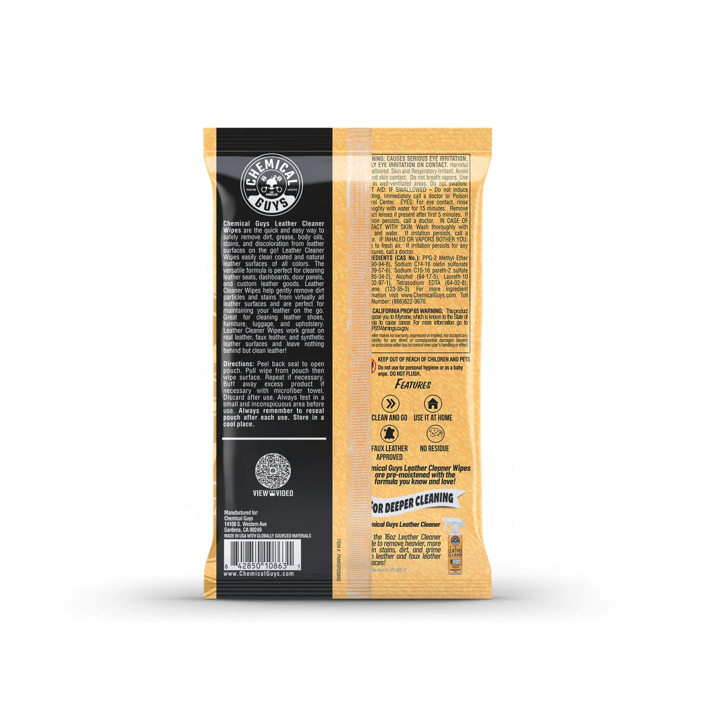 Leather Cleaner Wipes