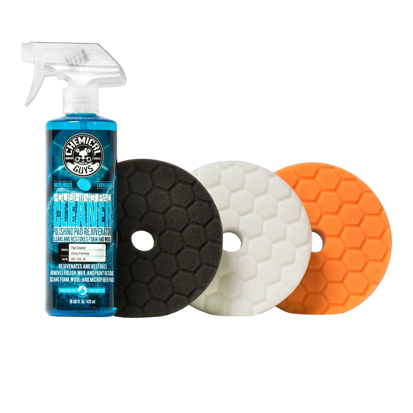 Buffing Pad Sampler Kit w/Polishing Pad Cleaner