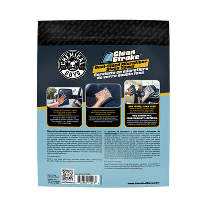 CleanStroke Dual-Sided Microfiber Glass Towel